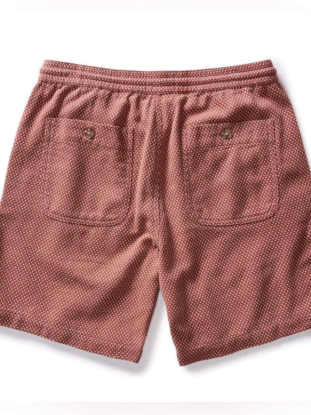Taylor Stitch The Apres Short in Fired Brick Dobby Organic Cotton Size Small